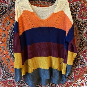 SHEIN color blocked sweater